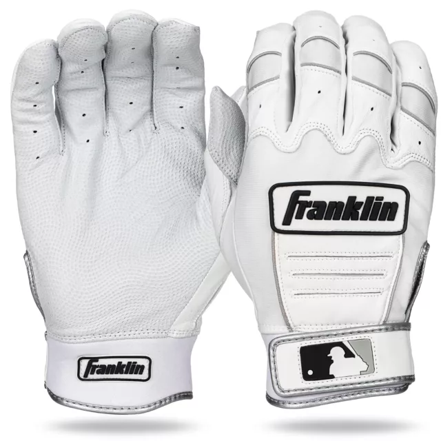 Franklin Sports Adult MLB CFX Pro Batting Gloves, Adult Large, Pair, Pear/White