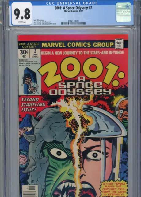 2001 A Space Odyssey #2 Mt 9.8 Cgc White Pages Kirby Story Cover And Art