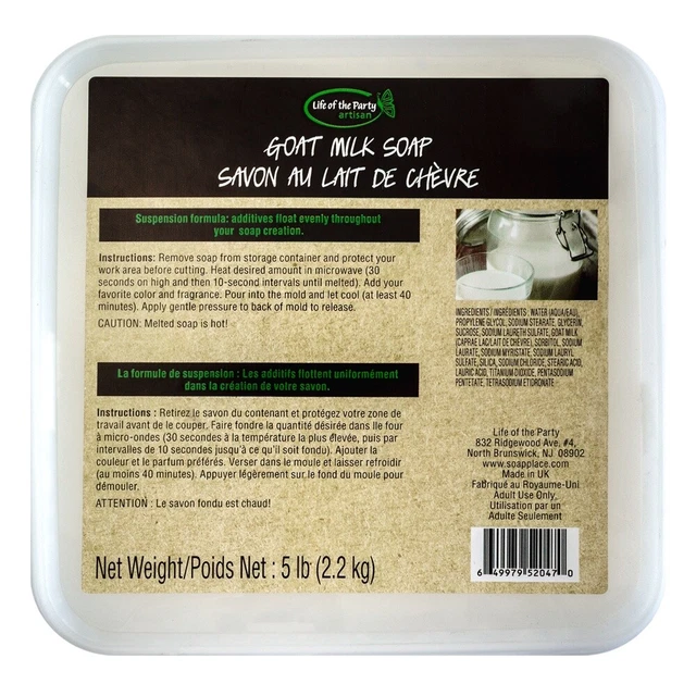 Jabón de leche de cabra Life of the Party 5 lb52047
