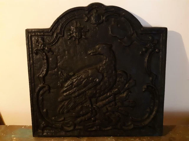 ANCIENNE GRANDE PLAQUE De Cheminee En Fonte EUR 150,00 - PicClick FR