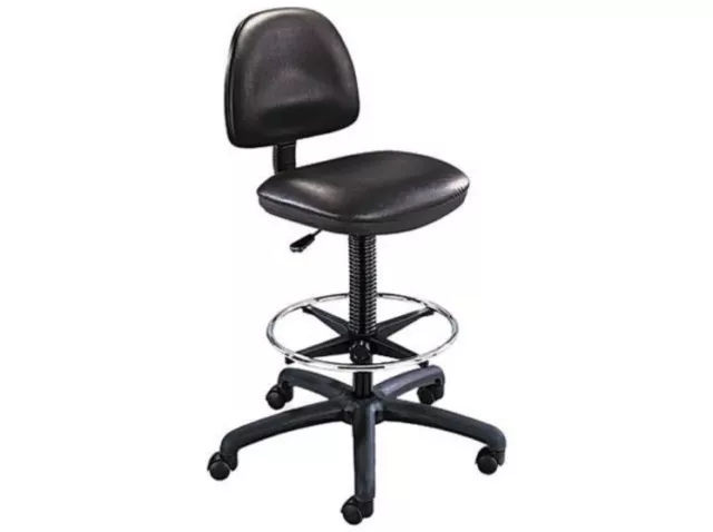 Safco Precision Extended Height Swivel Chair w/Adjustable Footring Black 3406BL