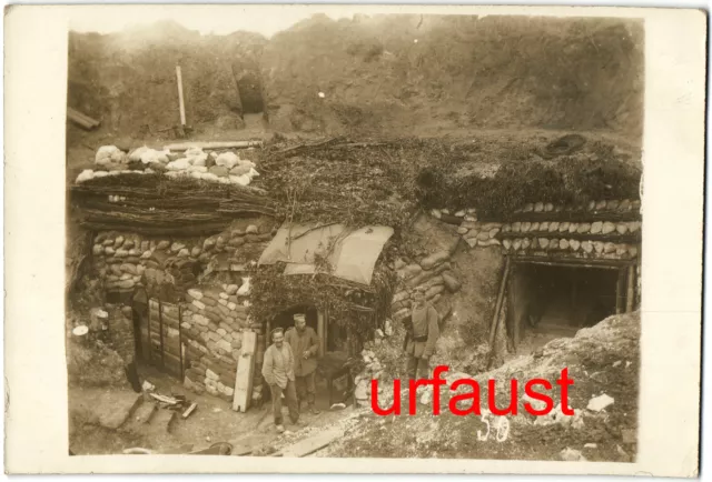 German WWI Photo Argonne Bois Beaurain Explosion Crater Photo