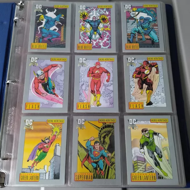 1991 Impel DC Comics Super Hero Trading Cards, Series 1 With Binder Not Complete