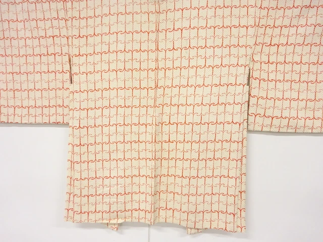 6677823: Japanese Kimono / Vintage Haori / All Shibori / Abstract Grid