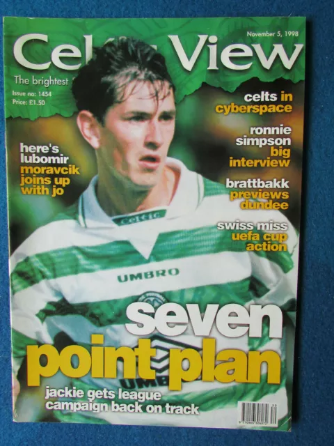 Celtic View Magazine - 5/11/98 - No 1454 - Jackie McNamara Cover