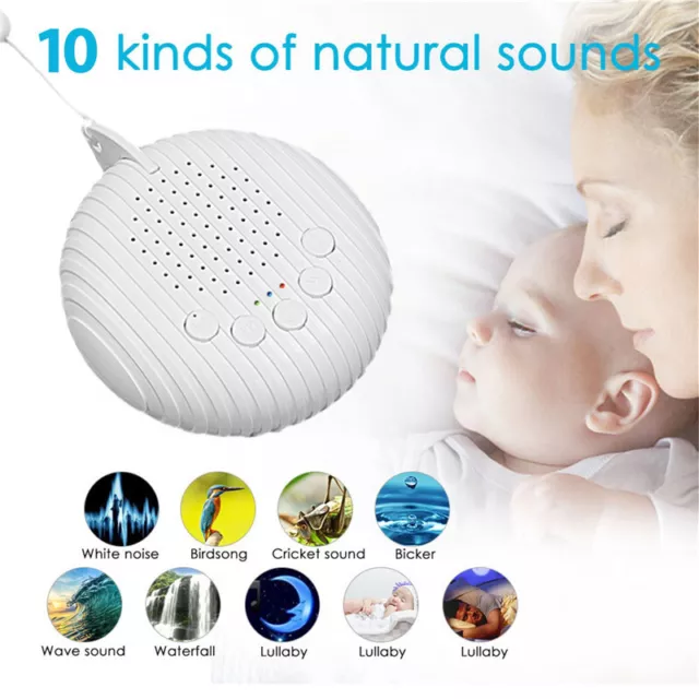 White Noise Machine Sound Relax Baby Adult Sleep Nature Night Therapy Device