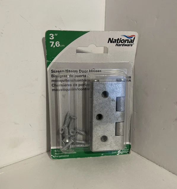 National Hardware N115-576 Galvanized Screen/Storm Door Hinge 3 x 2-1/2 in. NEW