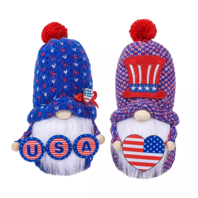 4th Of July Patriotic Gnomes | Stars And Stripes Decor Dwarf Plush Doll Plush