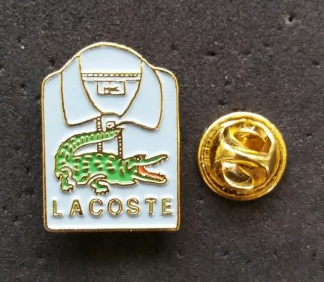 VTG 1980s NOS LACOSTE CROCODILE POLO SHIRT PIN BADGE MODS SKINS SKA INDIE