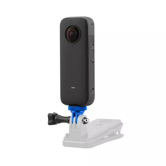 Action Camera Mount 1/4 Tripod Screw Adapter for Insta360 ONE X2/X (Blue)