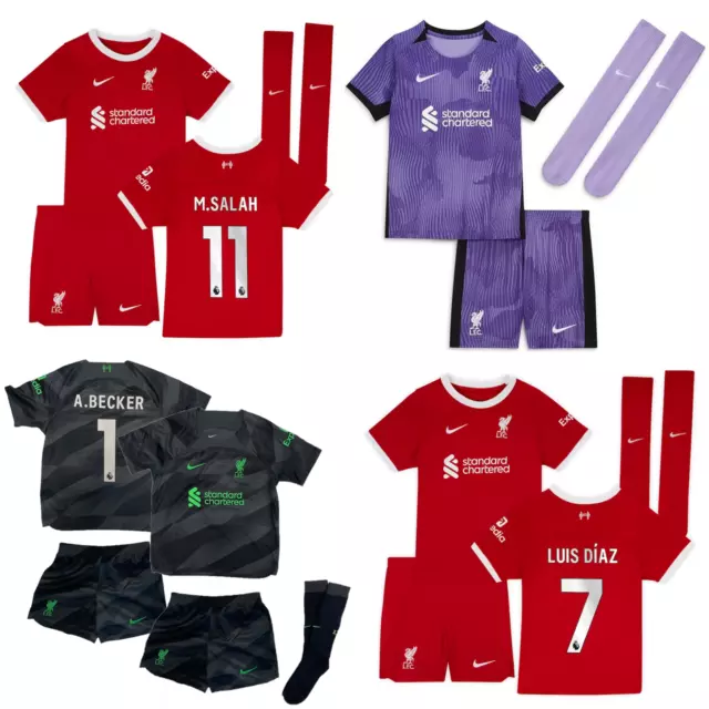 Liverpool Kid's Football Kit Nike 2023/24 Mini Kit Set - New