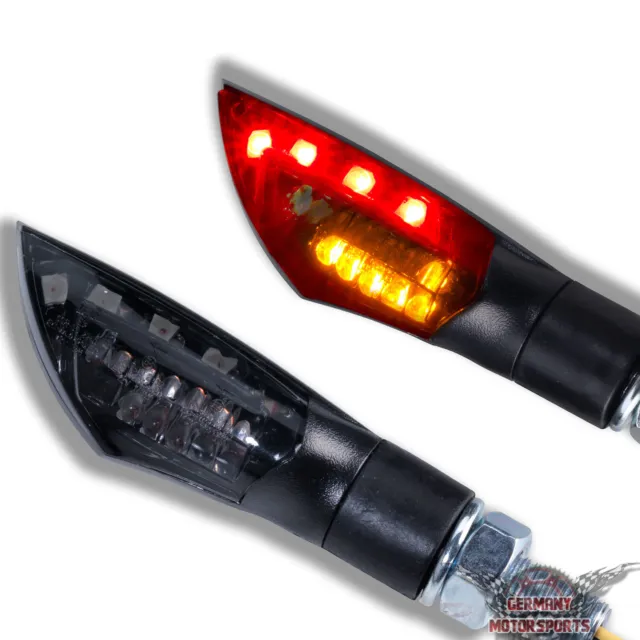 Led Blinker Rücklicht Bremslicht Dual Quad Yamaha Yfm Raptor 660 700 Schwarz