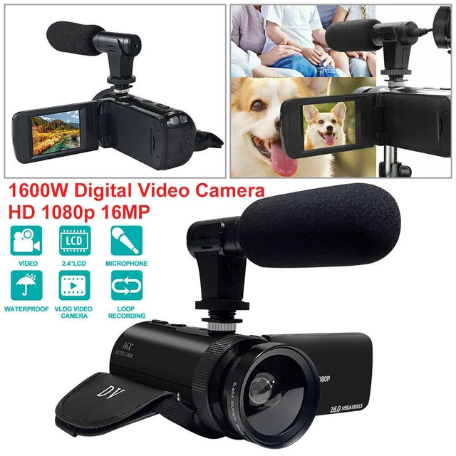 HD 1080P Video Camera Camcorder 16MP YouTube 16x Zoom Vlogging Cam Kids Gifts