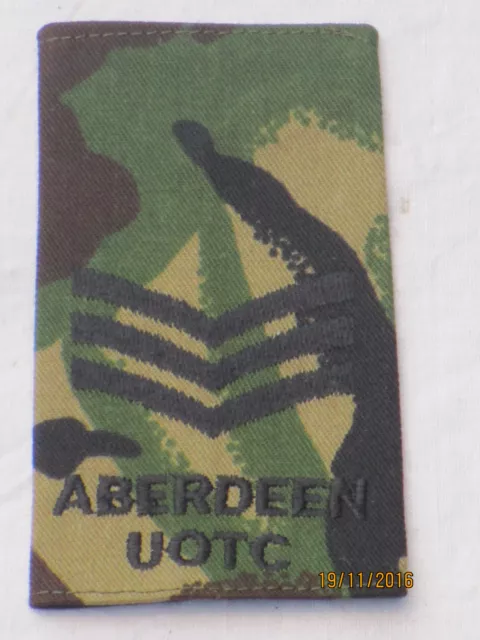 Aberdeen Uotc , University Officer Training Corps, Sergeant, Rank Loop DPM