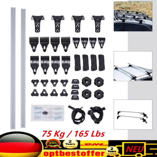 2 Stück 48 "General Dachträger Querstangen Cross Bar Roof Rack 75kg/165lbs