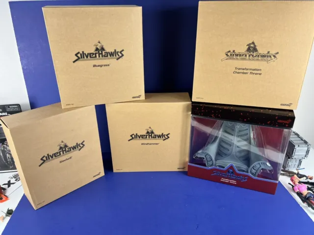 Super 7 Silverhawks Wave 2 3 Figures And Throne
