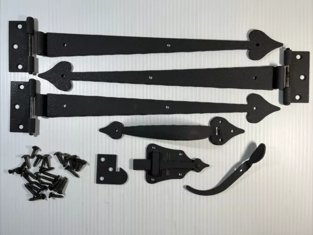 Wrought Iron Gate/Door Hardware Complete Set