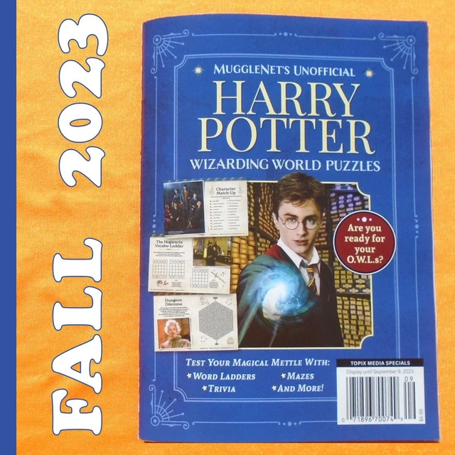HARRY POTTER WORLD Puzzles Magazine Fall 2023 Mazes Trivia 98 Pages