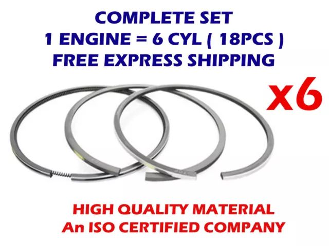 100mm STD 6cyl Piston Rings Set for Perkins Phaser 160T 180T T6.60 5985cc TD6412