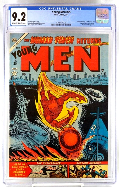 Young Men #25 CGC 9.2 1954 Captain America  Human Torch Highest Graded Copy