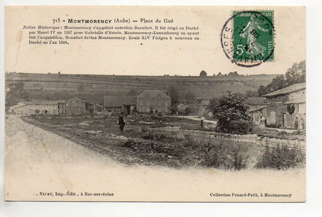 MONTMORENCY Aube CPA 10 la place du ford