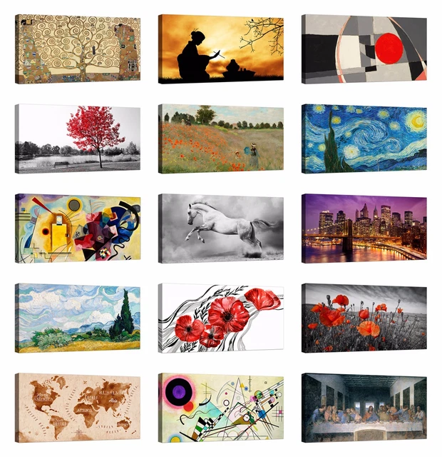 Quadro Su Tela Fine Art Roma 100x75 Cm – Stampa Su Canvas Con Telaio In Legno, Decorazione Moderna Per Soggiorno E Ufficio