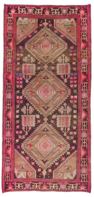 Wide Hallway Semi Antique Tribal 5X10 Vintage Oriental Runner Rug Wool Carpet