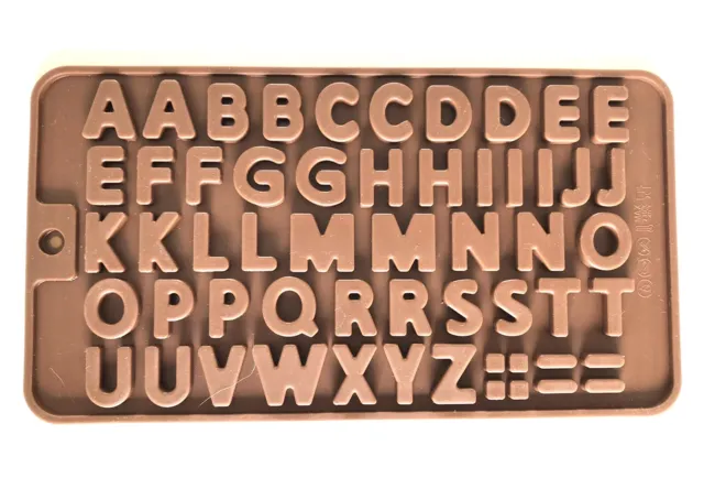 Alphabet shaped silicone chocolate mould 