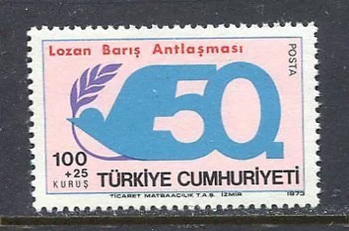 31043) TURKEI 1973 MNH Frieden Vertrag of Lausanne 1v