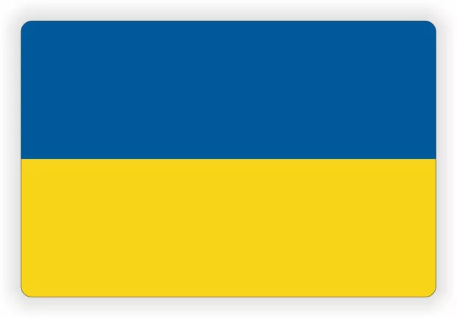 UKRAINE 2"x3" Vinyl Flag Sticker | Ukrainian UKR Decal Car Truck Window Laptop