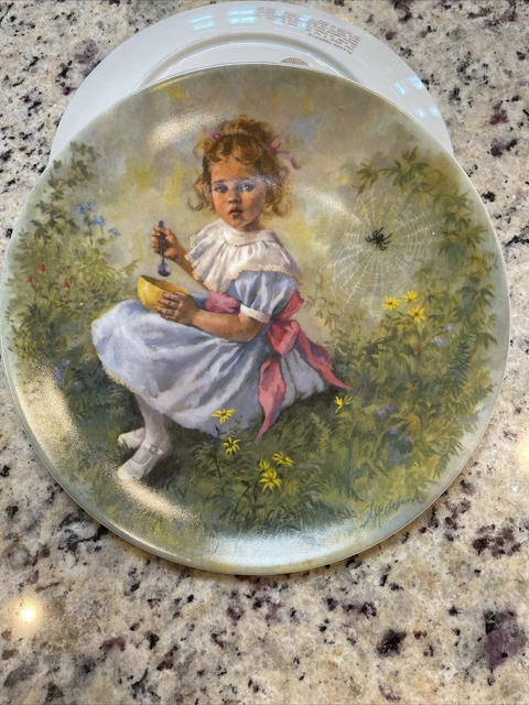 "Little Miss Muffet "Mary Mary Mother Goose Series #3 Plate 1981 McClelland Reco