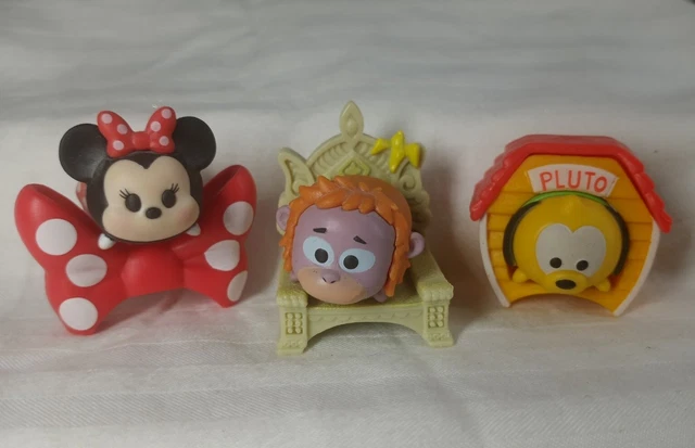 Disney Tsum Tsum Lot Of 3 Blind Mystery Packs Minnie Pluto King Louie St21