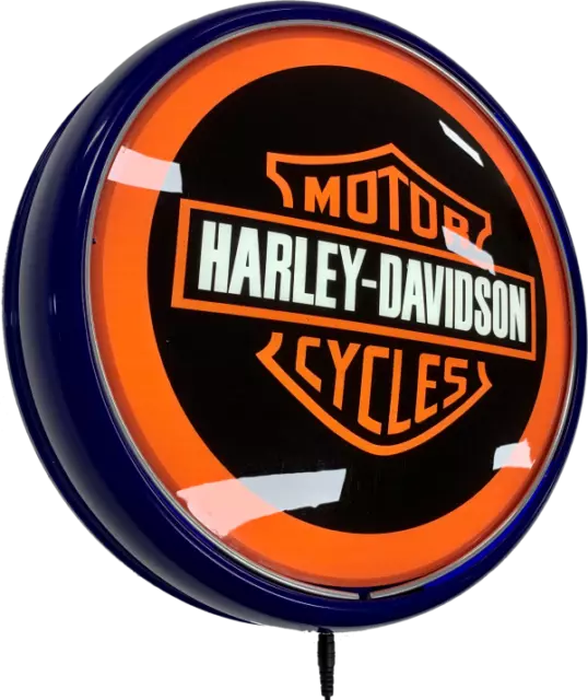 Harley Davidson Shield LED Bar Lighting Wall Sign Light Button Blue Easter Gifts