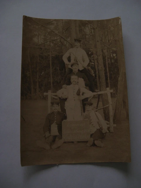 altes Foto Erinnerung an die Schießübung 1894 Schießplatz Jüterbog