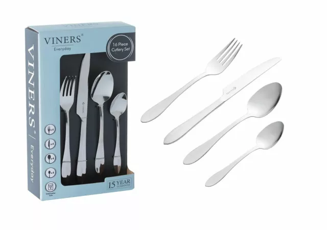 Set Posate 16 Pezzi In Acciaio Inox Viners Everyday Breeze In Confezione Regalo