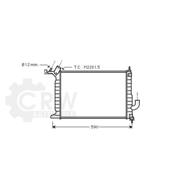 Raffreddatore raffreddamento motore per Opel Vectra B Caravan 2.2 DTi 16 V anno 00-03