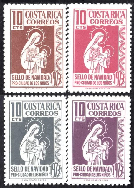 Costa Rica 313/16 1973 Sellos de navidad Pro Ciudad de los niños MNH