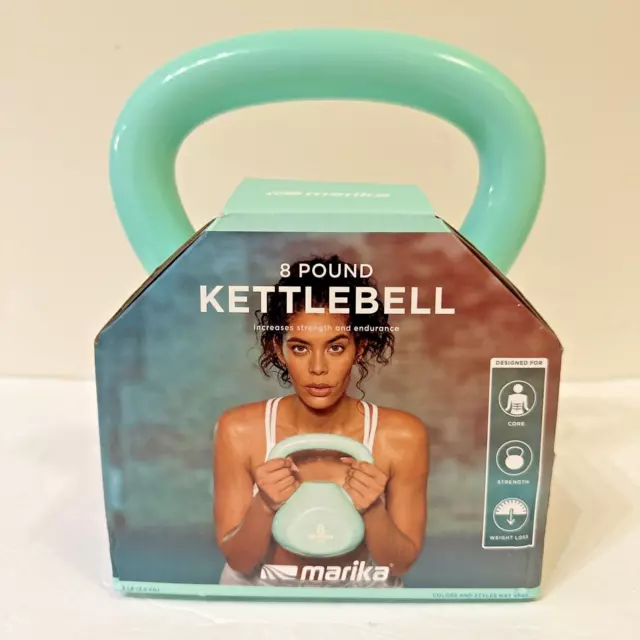 Kettlebell 8 Pound Comfort Wide Handle Marika Home Workout, Weight Loss, Fitness