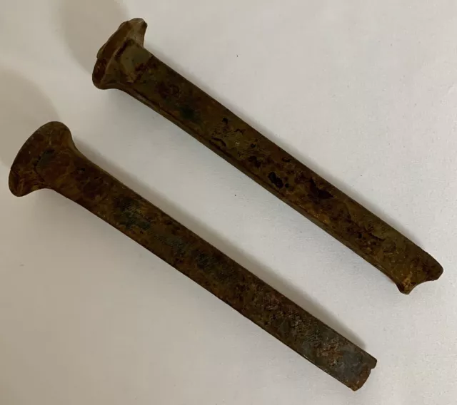Antique Railroad Spikes Cast Iron 6.5” Long