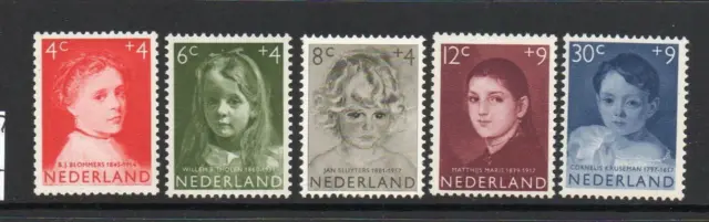 Netherlands Mnh 1957 Sg857-861 Child Fund Welfare/Paintings By Dutch Masters