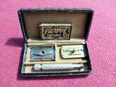 rasoir GILLETTE mécanique boite 10 LAMES FRAPPE SOLINGEN 