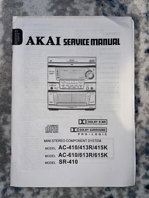 ORIGINALI service manual AKAI MINI STEREO COMPONENT SYSTEM rx-890 