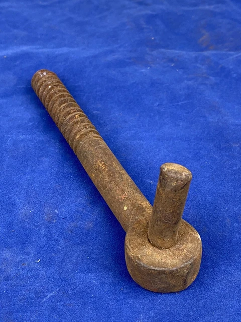 Antique C.1910 Iron Pintle, Strap Hinge Hardware Part, Hand Forged Barn Hardware