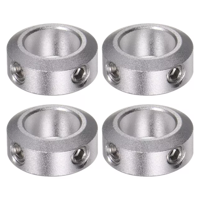 4pcs 12mm Bore Set Screw Shaft Collars Aluminum Alloy, 20mm OD, 8mm Width