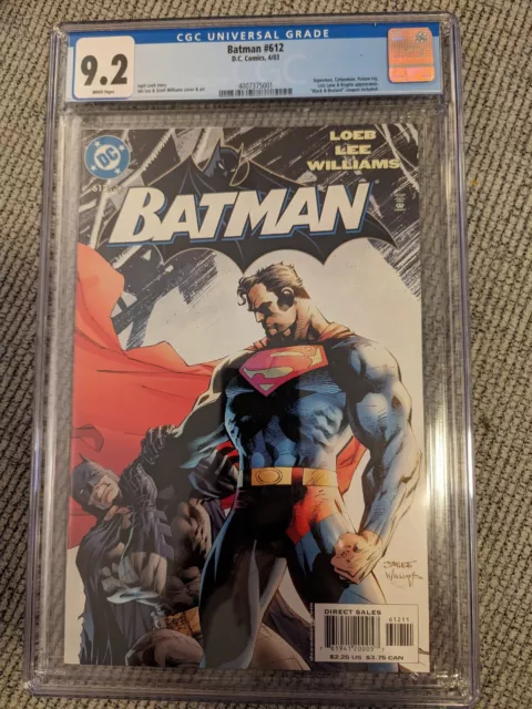 Batman 612 CGC 9.2 DC Comics White Pages Hush Superman Jim Lee First Print