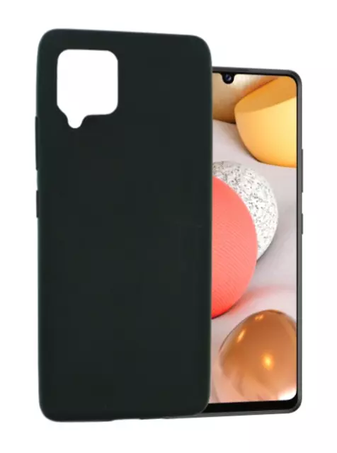 Funda para Samsung Galaxy A42 5G Carcasa Gel TPU Silicona PTG + Protector Negro