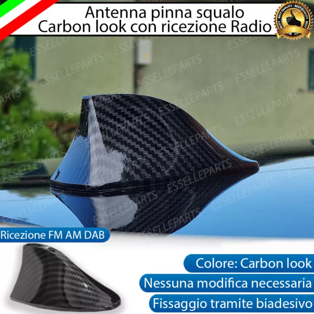 Antenna Pinna Squalo Carbon Look Per Ford Kuga 1 Vera Ricezione Radio