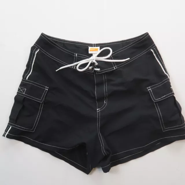 Sideout Womens Board Shorts Size 9 Black Surf Swim Black Cargo Bottoms