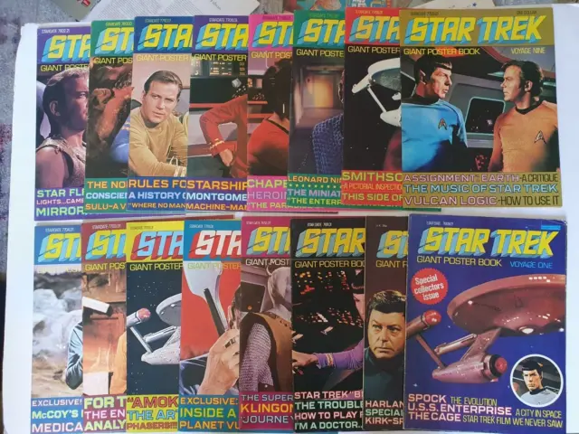 Star Trek Giant Poster Book Voyage 1-16 Complete 1977-78 Original