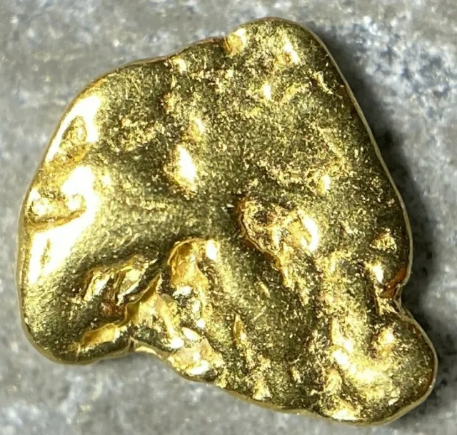 PURE GOLD NUGGET ALASKA YUKON BC NATURAL SMALL ROCK HAND PICKED RAW FINE 22k .3g